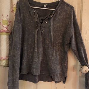 Mudd size large Corset lace lightweight top